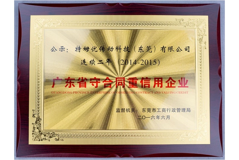 2015年度東莞市十大優秀企業